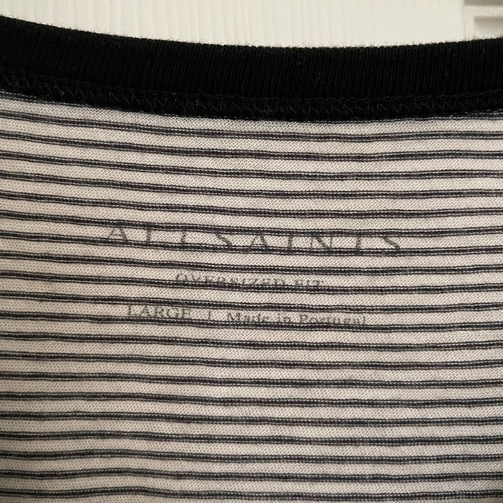AllSaints Striped Ringer Tee - Picture 3 of 4